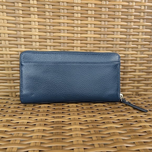 Kate Spade Grove Street Neda Leather Wrap Around Wallet Blazer Blue - Picture 2 of 16